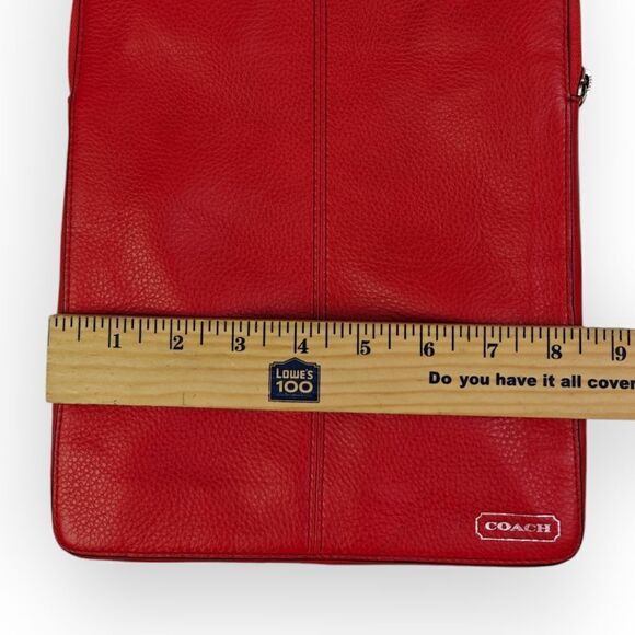 COACH RED GENUINE LEATHER TABLET HOLDER CASE - Picture 5 of 6